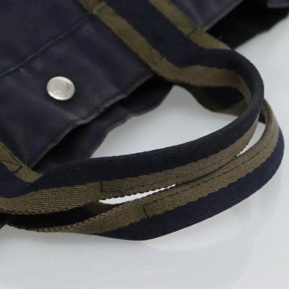 HERMES Fourre Tout MM Hand Bag Canvas Navy Auth ti2836 - Picture 8 of 16